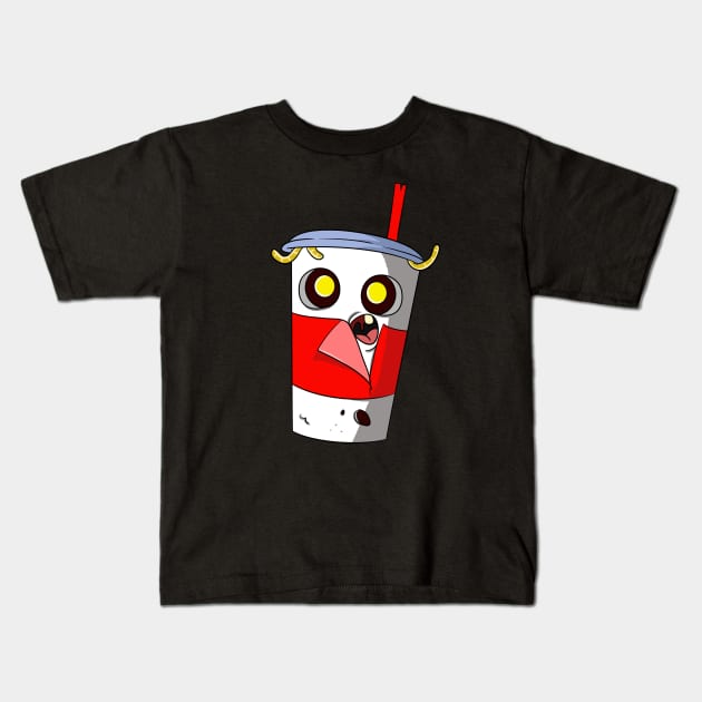 Cute Fizzy Zombie Drink Kids T-Shirt by Trendy Black Sheep